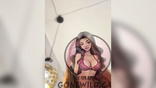 Latina Cutie Swings Her Hair Hands Solo