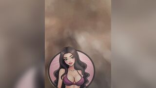 Latina Cutie Swings Her Hair Hands Solo