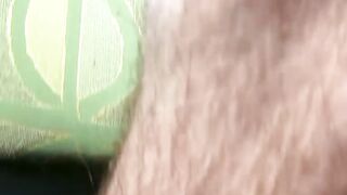 Hairy amateur teases his tight ass before jerking off hard