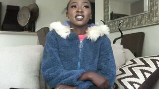 Elegant black teen Brandie enjoys hardcore sex and gave a sloppy blowjob