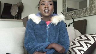 Elegant black teen Brandie enjoys hardcore sex and gave a sloppy blowjob
