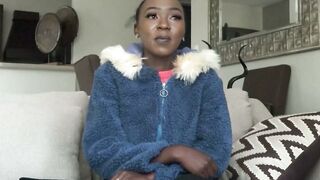 Elegant black teen Brandie enjoys hardcore sex and gave a sloppy blowjob