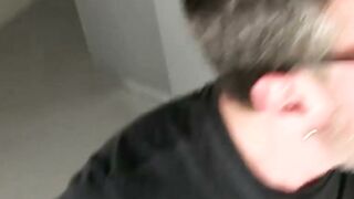 Amateur slobbers on two huge cocks after worshiping armpits