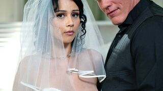 Newlywed latina bride confronted with very strange family ritual