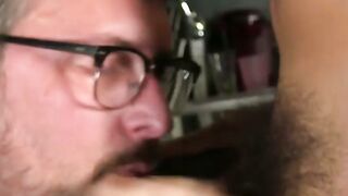 Amateur slobbers on two huge cocks after worshiping armpits 2