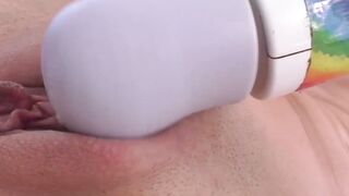 Blonde babe Zoe Sparx gags on TS Chanel Santini after anal pounding