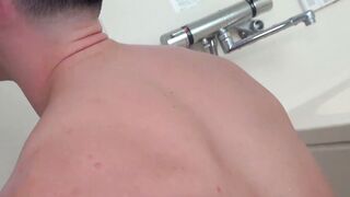 Japanese Reitaro is excited in his first solo masturbation sesh