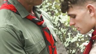 Scoutmaster Reece Scott teaches Canyon Cole the hard way