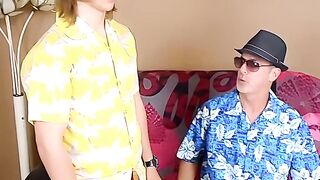 Stepsons Elis Ataxxx has his ass spanked by stepdad Richard Lennox