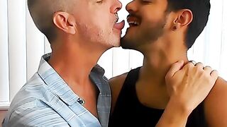 Latino Sebastian Cums has serious TONGUE KISSING with Richard Lennox