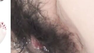 Hairy pussy Japanese girls peeing up close in hot compilation