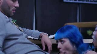 Jewelz Blu and Vina Skys perfect cunts severely stretched by a massive dong