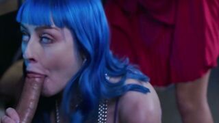 Jewelz Blu and Vina Skys perfect cunts severely stretched by a massive dong