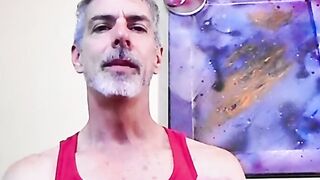 Nasty daddy Richard Lennox jerks off in the tub and blows cigarette smoke in your fac