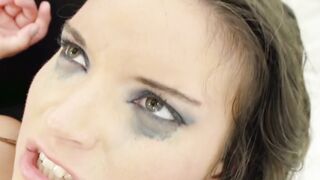 Petite brunette Anita Bellini is anal destroyed and filled with cock