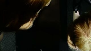 POV of tattooed babe Skye Mae giving her first gloryhole blowjob