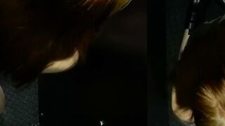 POV of tattooed babe Skye Mae giving her first gloryhole blowjob