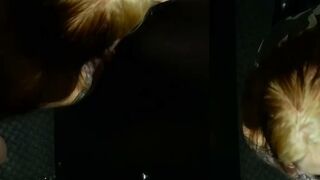 POV of tattooed babe Skye Mae giving her first gloryhole blowjob