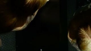 POV of tattooed babe Skye Mae giving her first gloryhole blowjob