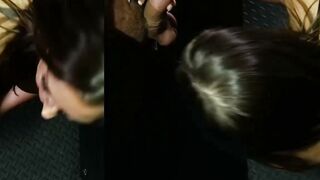 POV of mesmerizing babe Raina Rae giving perfect gloryhole blowjobs