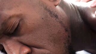 Slutty stud Zario Travezz masturbates his cock while I prick his ass