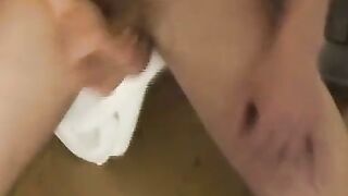 Hung emo twink Max Brown wanking off in the locker room