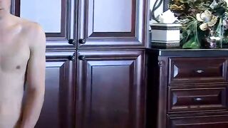 Dustin Fitch stroking his cock in and out of his undies