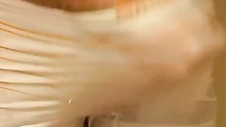 Undie wearing homosexual takes a shower and masturbates