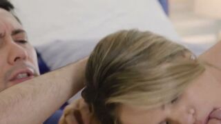 Petite blonde Athena Faris is pussy railed by hung daddy