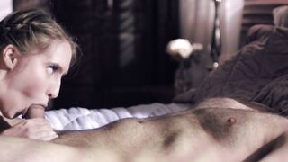 Sultry gal Cadence Lux rides on my big dick while kissing me fervently
