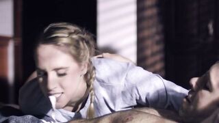 Sultry gal Cadence Lux rides on my big dick while kissing me fervently