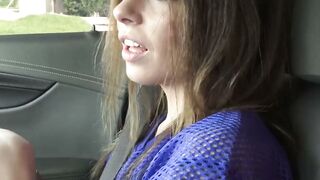 Petite stepsis Alex Blake is fucked hard inside the car