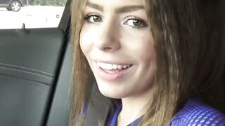 Petite stepsis Alex Blake is fucked hard inside the car