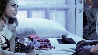 Petite Teen Sensation - Small Frame Girl Rides A Huge Dick And Swallows His Load