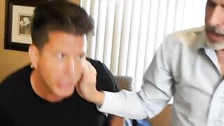 Stepdad's Ear Pulling Torments Teen Son in BDSM Roleplay