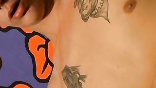 Tatted Twunk's Hot Jerk-Off Session in His Favorite Undies