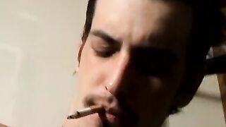 Rocker Guy Jacks Off While Playing Guitar - Smoking Hot Solo Male Masturbation