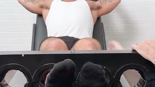 Hairy Master's Foot Fetish Adventure with Giggling Blonde Babe