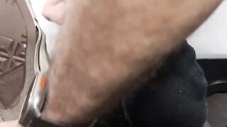Hairy Guys Give Older Man A Rough Footjob And Neck Massage