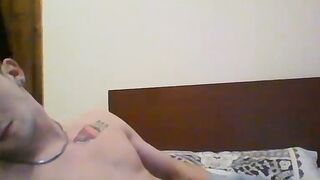 Skinny Hunk Wanking Off Camera - Hot Guy Jerks His Hard Dick