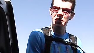 Twink Threesome - Backseat Breeders" or "3way Fucked Hard In The Car" with tags like #twunks-fucking, threesome, twins, analized, ass-lick