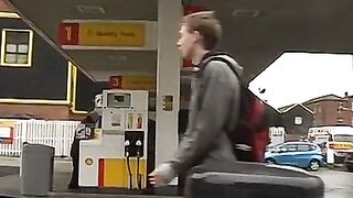 Twinks Traveling Companion Gets Fucked Hard in Public
