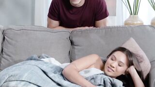 Hot & Horny Brunette Babe Kimmy Kimmel Fucked Hard By Her New Roomie