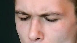 Maximum Pleasure - Horny Guy Jerks Off While Smoking In Living Room