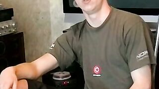 Maximum Pleasure - Horny Guy Jerks Off While Smoking In Living Room