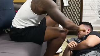 Dominant Foot Fetish Goddess - Sniffing & Licking Feet by Older Man