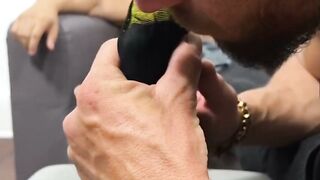 Muscle God Zeeks Fit Body Worshipped By Studly Ray H - Footjob & Sole Licking