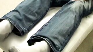Hunky Guy Masturbates & Empties His Balls All Over Himself - Hot Male Solo