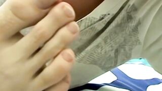 barely legal Hunk's Footjob & Facial - Hot Guy Licks His Own Semen