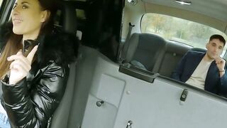 Bubbly Blonde Cab Girl Gives A Messy Facial To Her Passenger